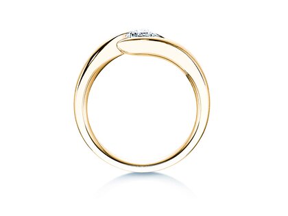Anello di Fidanzamento Twist in 18K oro giallo con diamante 0,50ct H/SI