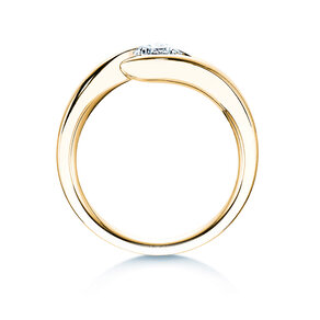 Anello di Fidanzamento Twist in 18K oro giallo con diamante 0,50ct H/SI