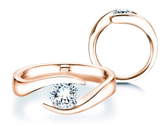 Anello di Fidanzamento Twist in 9K oro bianco con diamante 1,00ct