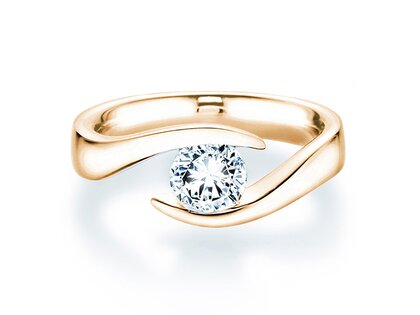 Anello di Fidanzamento Twist in 14K oro giallo con diamante 1,00ct H/SI