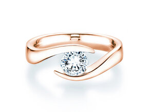 Anello di Fidanzamento Twist in 9K oro rosa con diamante 1,00ct H/SI