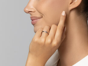 Anello di Fidanzamento Twist in 9K oro rosa con diamante 0,03ct