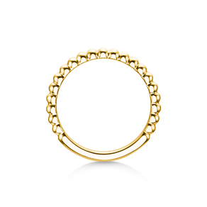 Anello di Fidanzamento Beads in 14K oro giallo lucido