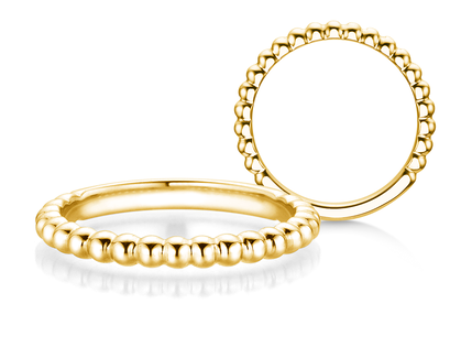 Anello di Fidanzamento Beads in 14K oro giallo lucido