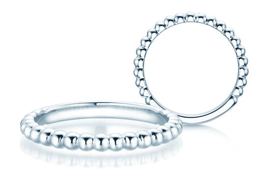 Anello di Fidanzamento Beads in argento 925/- lucido