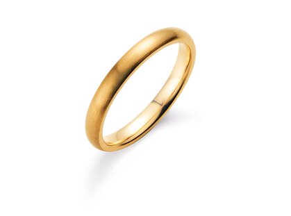 Anello per uomo Classic 2,5mm in 18K oro giallo opaco