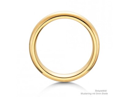 Anello per uomo Classic 3mm in 14K oro giallo lucido