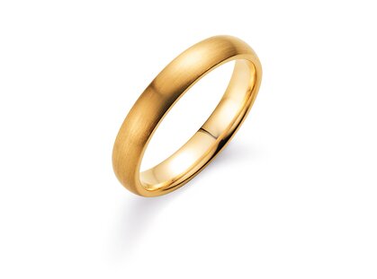 Anello per uomo Classic 3,5mm in 18K oro giallo opaco