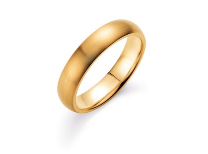 Anello per uomo Classic 4,5mm in 18K oro giallo opaco