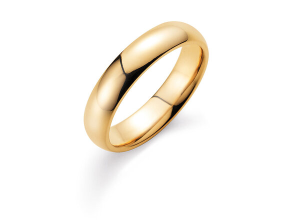 Anello per uomo Classic 5mm in 18K oro giallo lucido