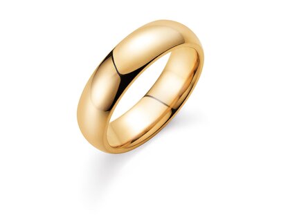 Anello per uomo Classic 6mm in 14K oro giallo lucido
