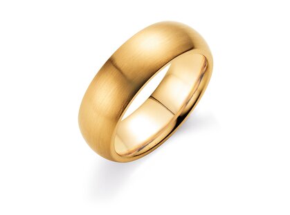 Anello per uomo Classic 6,5mm in 9K oro giallo opaco