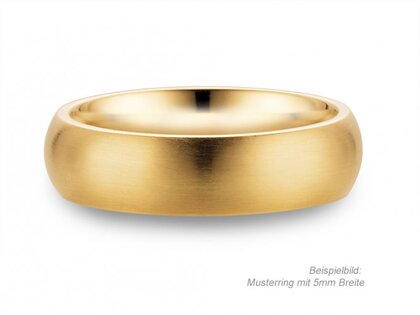 Anello per uomo Classic 6,5mm in 18K oro giallo opaco