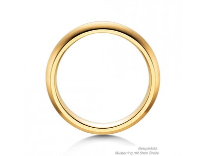 Anello per uomo Classic 6,5mm in 18K oro giallo opaco