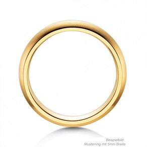 Anello per uomo Classic 6,5mm in 18K oro giallo opaco
