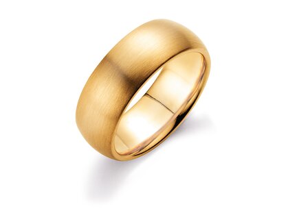 Anello per uomo Classic 8mm in 18K oro giallo opaco