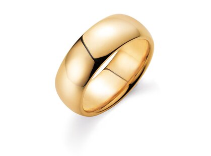 Anello per uomo Classic 7,5mm in 14K oro giallo lucido