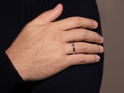 Anello per uomo Classic 3mm in argento 925/- lucido