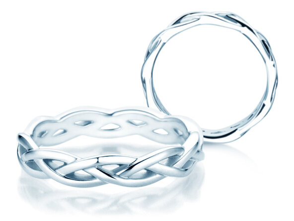Anello di Fidanzamento Curve in argento 925/- lucido