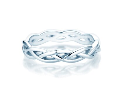 Anello di Fidanzamento Curve in argento 925/- lucido