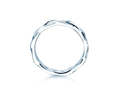 Anello di Fidanzamento Curve in argento 925/- lucido
