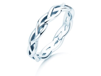 Anello di Fidanzamento Curve in argento 925/- lucido
