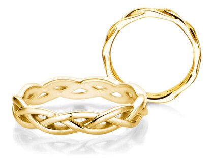 Anello di Fidanzamento Curve in 18K oro giallo lucido