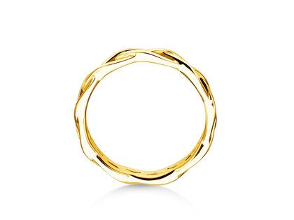 Anello di Fidanzamento Curve in 14K oro giallo lucido