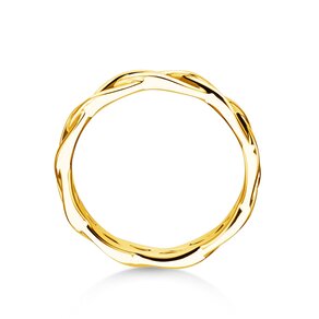 Anello di Fidanzamento Curve in 14K oro giallo lucido