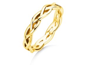 Anello di Fidanzamento Curve in 14K oro giallo lucido