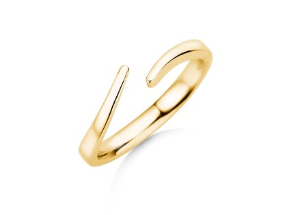 Anello di Fidanzamento Flow in 14K oro giallo lucido