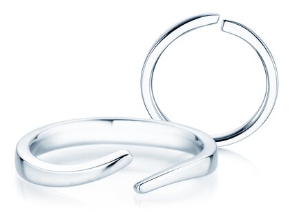 Anello di Fidanzamento Flow in argento 925/- lucido