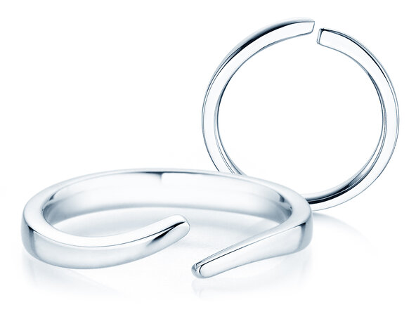Anello di Fidanzamento Flow in argento 925/- lucido