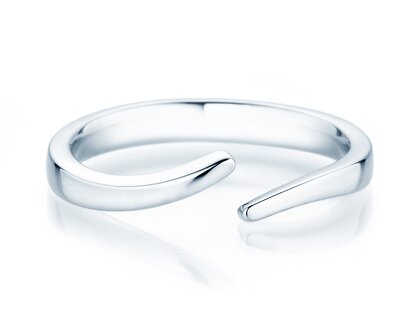 Anello di Fidanzamento Flow in argento 925/- lucido