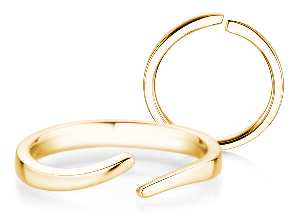 Anello di Fidanzamento Flow in 14K oro giallo lucido