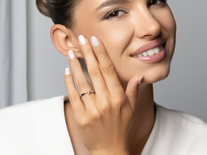 Anello di Fidanzamento Flow in argento 925/- lucido