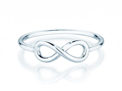 Anello di Fidanzamento Infinity Air in 14K oro bianco lucido