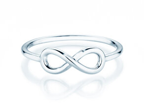 Anello di Fidanzamento Infinity Air in 14K oro bianco lucido