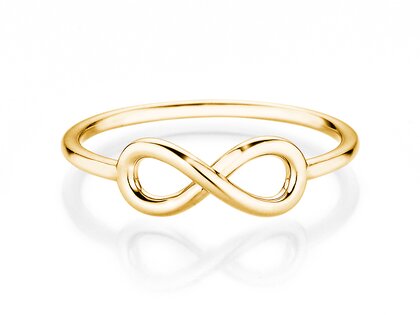 Anello di Fidanzamento Infinity Air in 14K oro giallo lucido