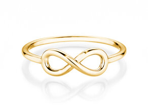 Anello di Fidanzamento Infinity Air in 14K oro giallo lucido