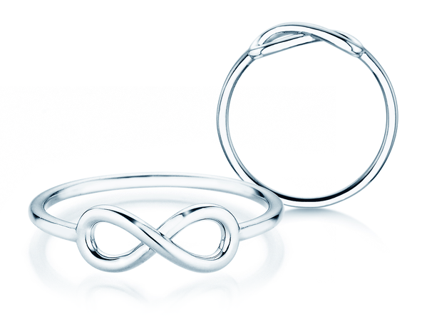 Anello di Fidanzamento Infinity Air in 14K oro bianco lucido