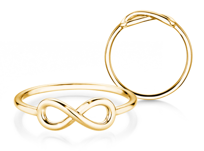 Anello di Fidanzamento Infinity Air in 9K oro giallo lucido
