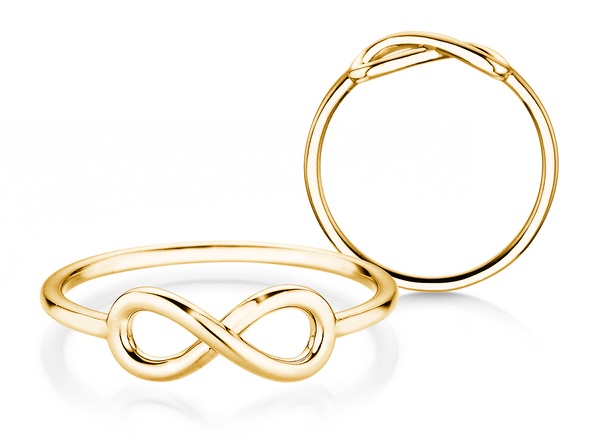 Anello di Fidanzamento Infinity Air in 14K oro giallo lucido