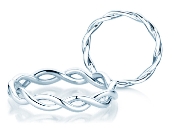 Anello di Fidanzamento Infinity Curve in argento 925/- lucido