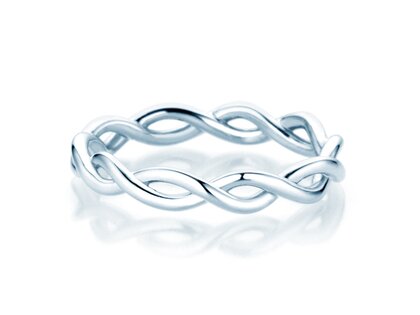 Anello di Fidanzamento Infinity Curve in argento 925/- lucido