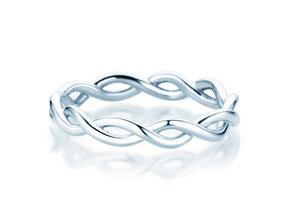 Anello di Fidanzamento Infinity Curve in argento 925/- lucido