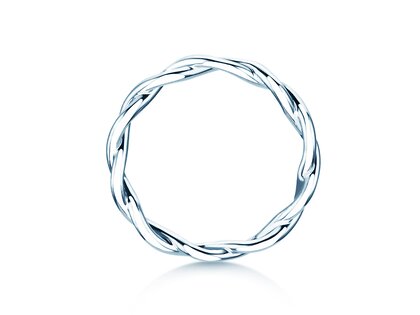 Anello di Fidanzamento Infinity Curve in argento 925/- lucido