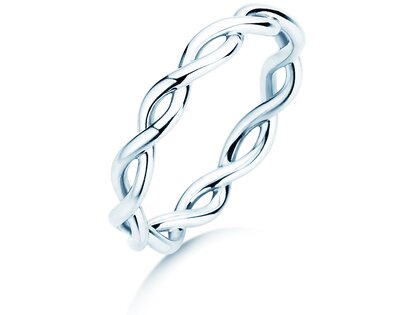 Anello di Fidanzamento Infinity Curve in argento 925/- lucido