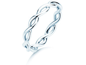 Anello di Fidanzamento Infinity Curve in argento 925/- lucido