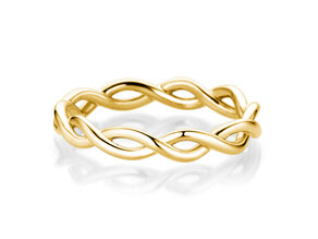 Anello di Fidanzamento Infinity Curve in 14K oro giallo lucido